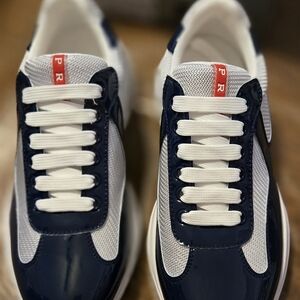 Prada Navy and White Men's Or Women's Sneakers